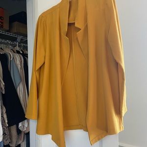 Oversized yellow mustard blazer